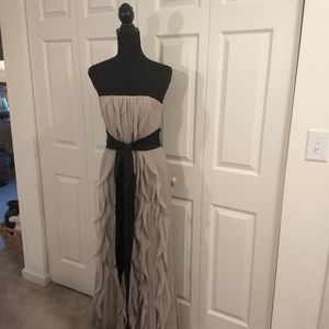Vera Wang Chiffon Strapless Gown